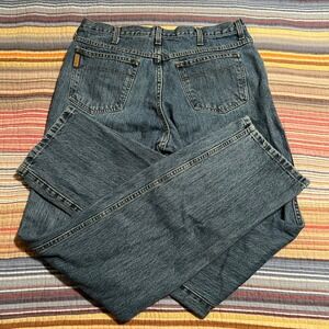 Mens Cinch Up Jeans 35x36 Medium Wash Bootcut Denim Made in Mexico